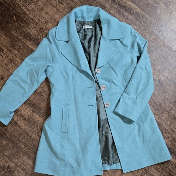 💥PENDLETON Blue Blazer. 100% Virgin Wool Sz 4/6 Petite - Picture 1 of 9